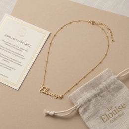Elouise Name Necklace | 18ct Gold, Silver & Vermeil | Ready to Ship