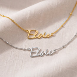 Elsie Name Necklace | 18ct Gold, Silver & Vermeil | Ready to Ship