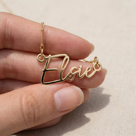 Elsie Name Necklace | 18ct Gold, Silver & Vermeil | Ready to Ship