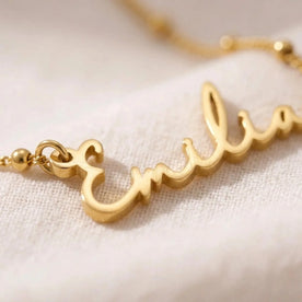 Emilia Name Necklace | 18ct Gold, Silver & Vermeil | Ready to Ship