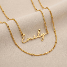 Emily Name Necklace | 18ct Gold, Silver & Vermeil | Ready to Ship