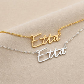 Etta Name Necklace | 18ct Gold, Silver & Vermeil | Ready to Ship