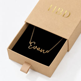 Evan Name Necklace | 18ct Gold, Silver & Vermeil | Ready to Ship