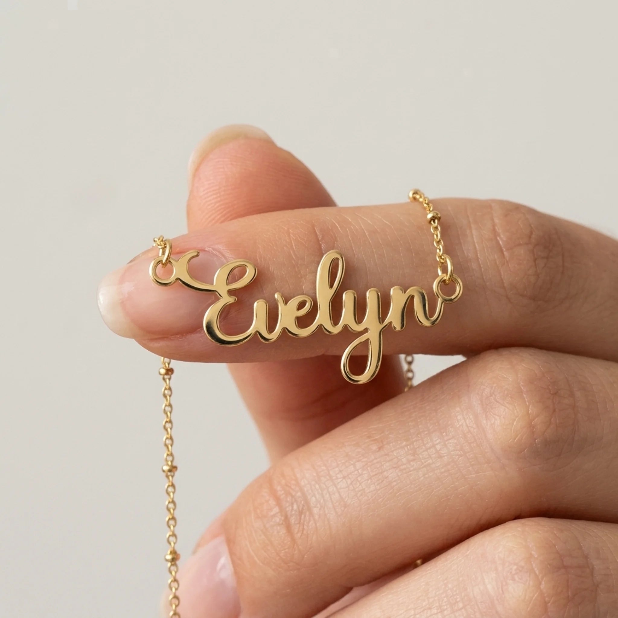 Evelyn Name Necklace | 18ct Gold, Silver & Vermeil | Ready to Ship