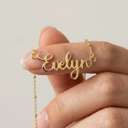 Evelyn Name Necklace | 18ct Gold, Silver & Vermeil | Ready to Ship