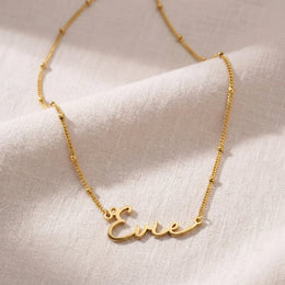Evie Name Necklace | 18ct Gold, Silver & Vermeil | Ready to Ship