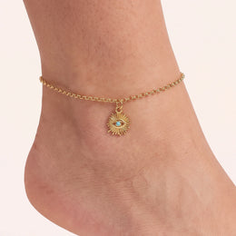Evil Eye Anklet | Gold or Silver | HBD