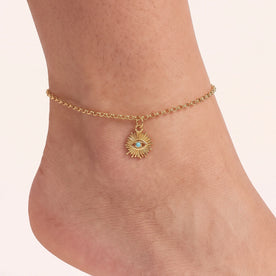 Evil Eye Anklet | Gold or Silver | HBD