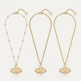 Evil Eye Charm Necklace & Bracelet