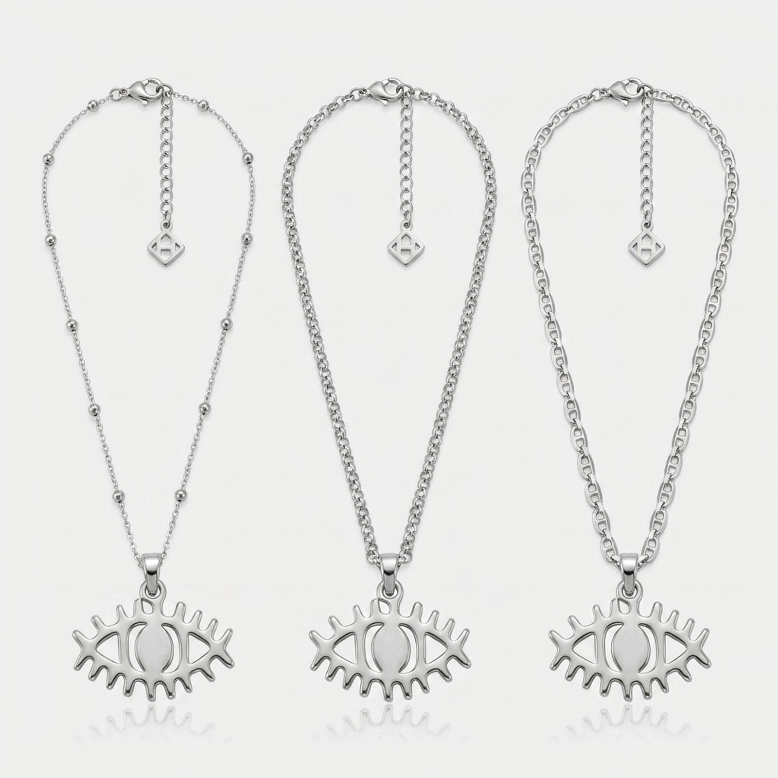 Evil Eye Charm Necklace & Bracelet