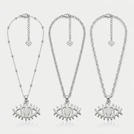 Evil Eye Charm Necklace & Bracelet