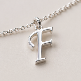 F Bracelet | Initial & Letter F Charm, Gold & Silver