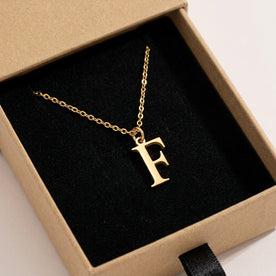 F Necklace | Initial & Letter F Pendant, Gold & Silver
