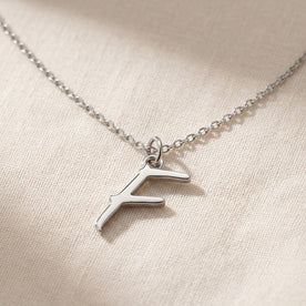 F Necklace | Initial & Letter F Pendant, Gold & Silver