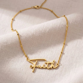 Faith Name Necklace | 18ct Gold, Silver & Vermeil | Ready to Ship