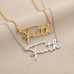 Faith Name Necklace | 18ct Gold, Silver & Vermeil | Ready to Ship