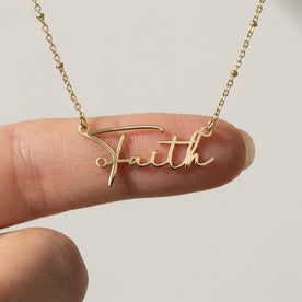 Faith Name Necklace | 18ct Gold, Silver & Vermeil | Ready to Ship