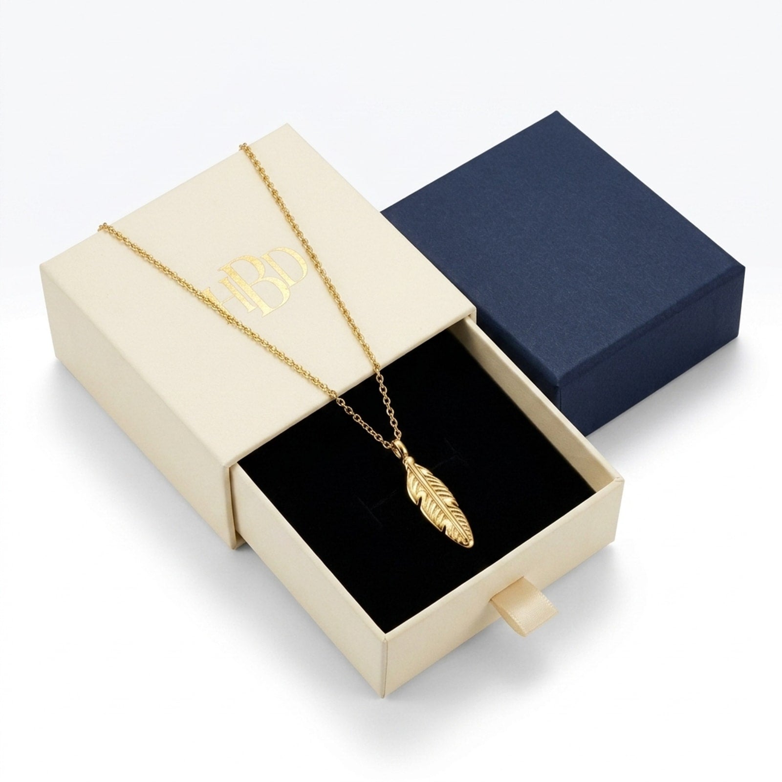 Feather Charm Necklace & Bracelet