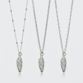 Feather Charm Necklace & Bracelet