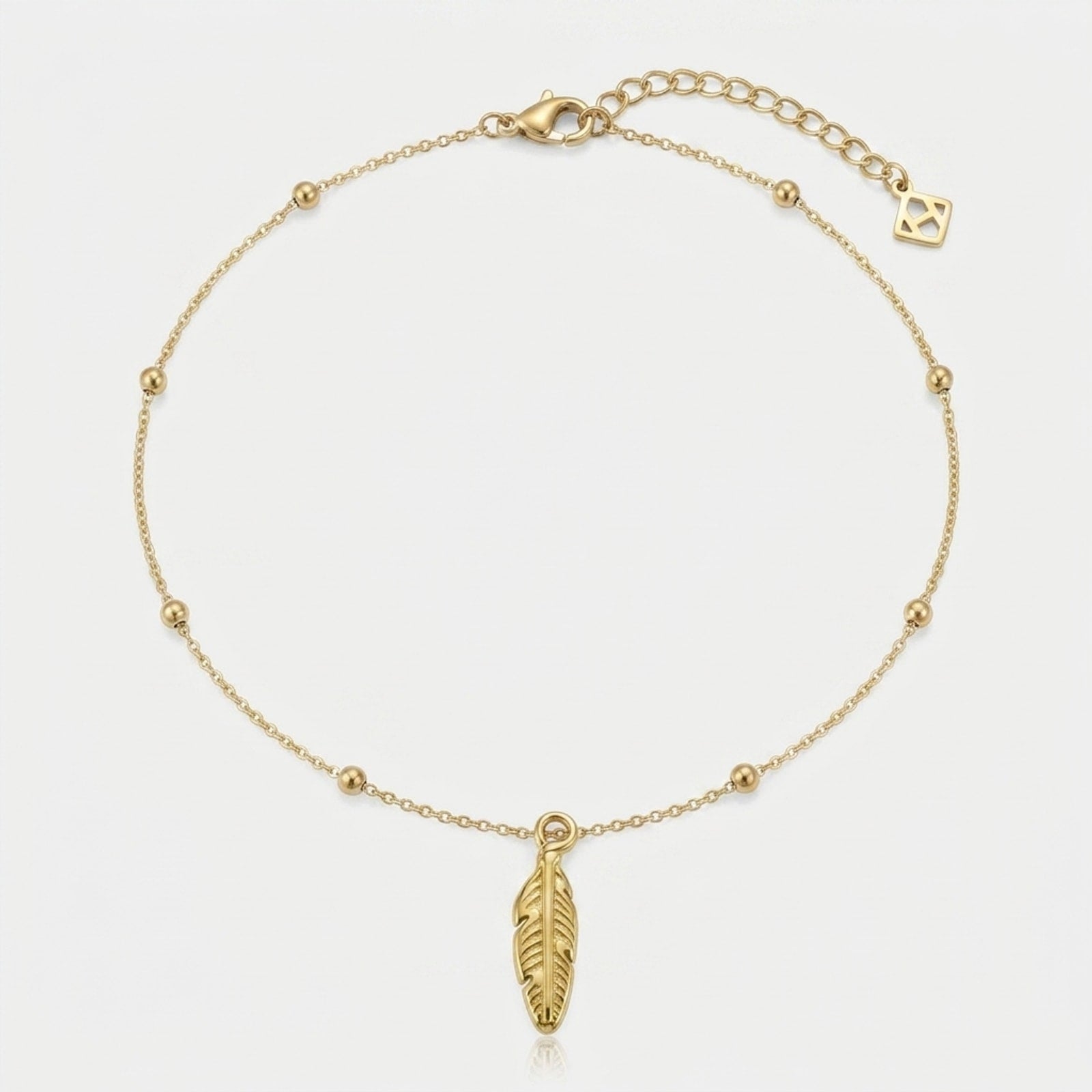Feather Charm Necklace & Bracelet