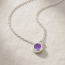 February Birthstone Necklace | Amethyst, Gold & Silver