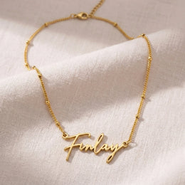 Finlay Name Necklace | 18ct Gold, Silver & Vermeil | Ready to Ship
