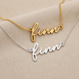 Finn Name Necklace | 18ct Gold, Silver & Vermeil | Ready to Ship