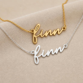 Finn Name Necklace | 18ct Gold, Silver & Vermeil | Ready to Ship