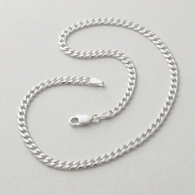 Sterling Silver Flat Curb Chain 46cm / 18in – 4mm