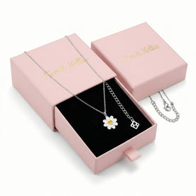 Flower Charm Necklace & Bracelet