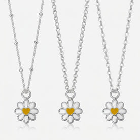 Flower Charm Necklace & Bracelet