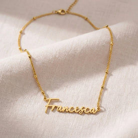 Francesca Name Necklace | 18ct Gold, Silver & Vermeil | Ready to Ship