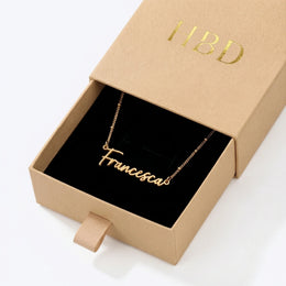 Francesca Name Necklace | 18ct Gold, Silver & Vermeil | Ready to Ship