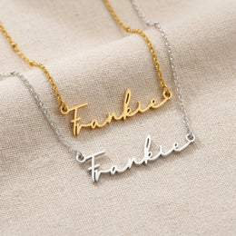 Frankie Name Necklace | 18ct Gold, Silver & Vermeil | Ready to Ship