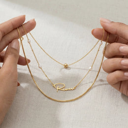 Freshwater Pearl Name Necklace – Personalised Gold or Silver Pearl Necklace, 6 Designs
