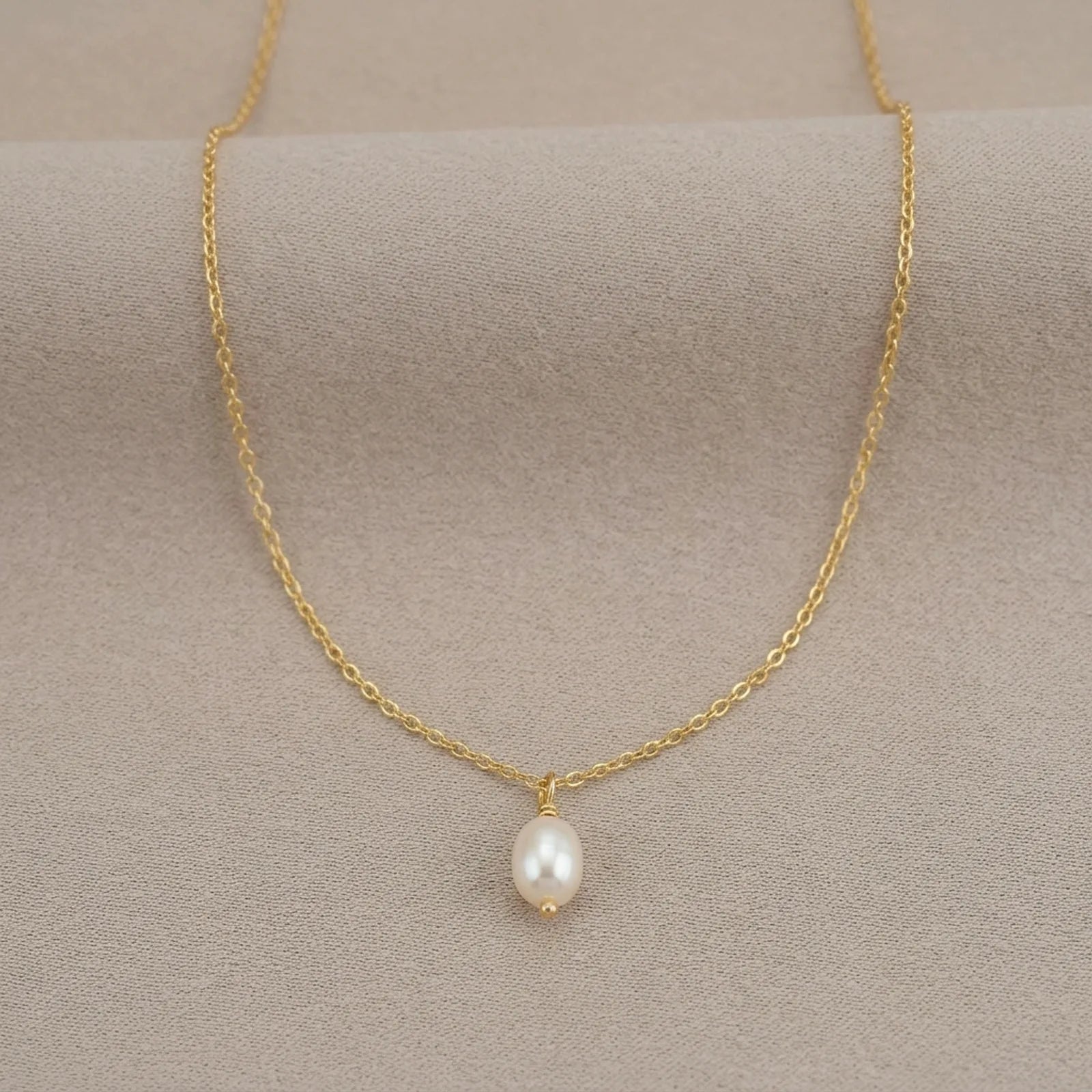 Tiny Freshwater Pearl Necklace – Satellite, Belcher or Anchor Chain Styles