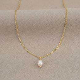 Tiny Freshwater Pearl Necklace – Satellite, Belcher or Anchor Chain Styles