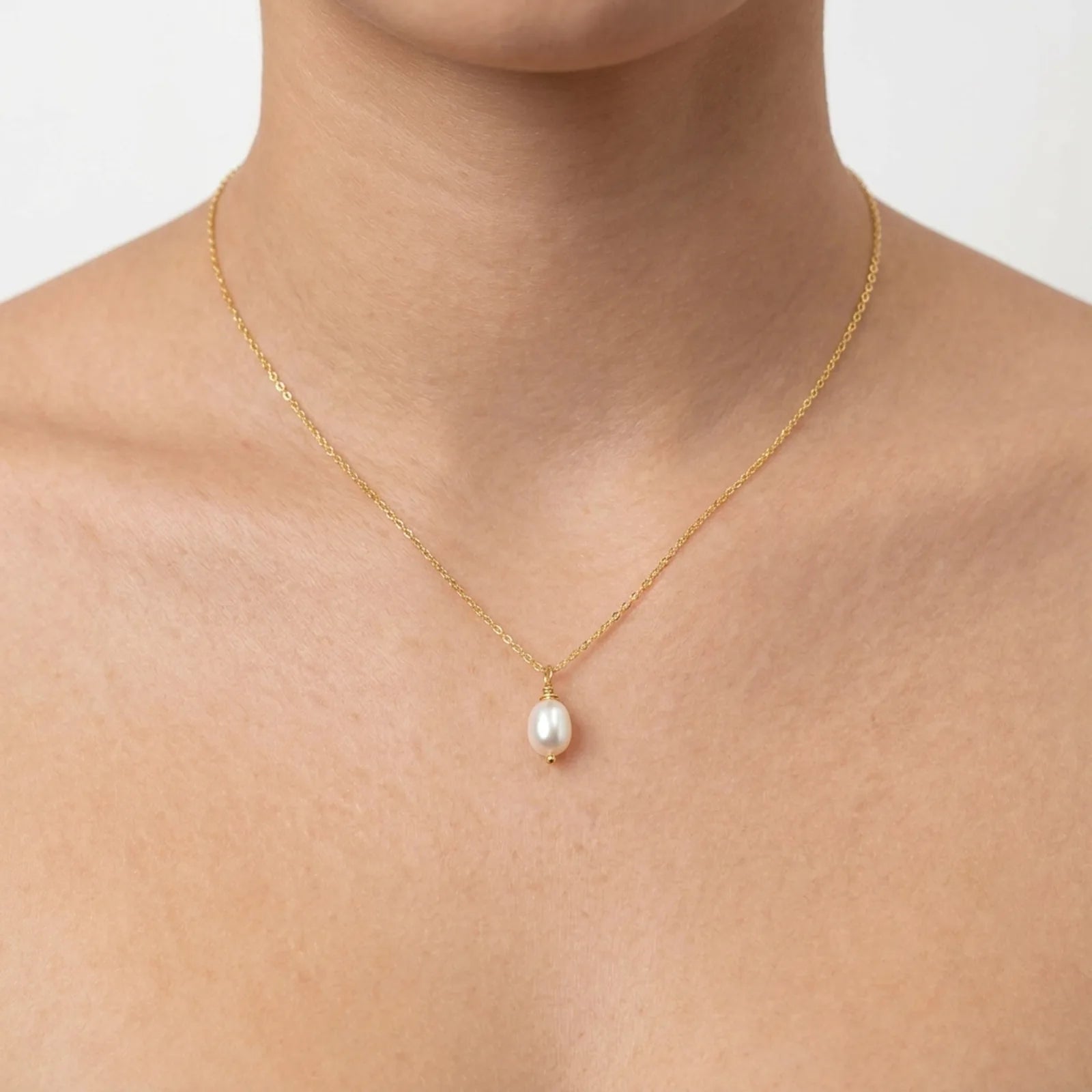 Tiny Freshwater Pearl Necklace – Satellite, Belcher or Anchor Chain Styles