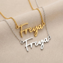Freya Name Necklace | 18ct Gold, Silver & Vermeil | Ready to Ship