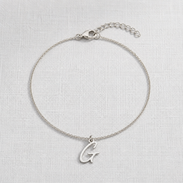 G Bracelet | Initial & Letter G Charm, Gold & Silver