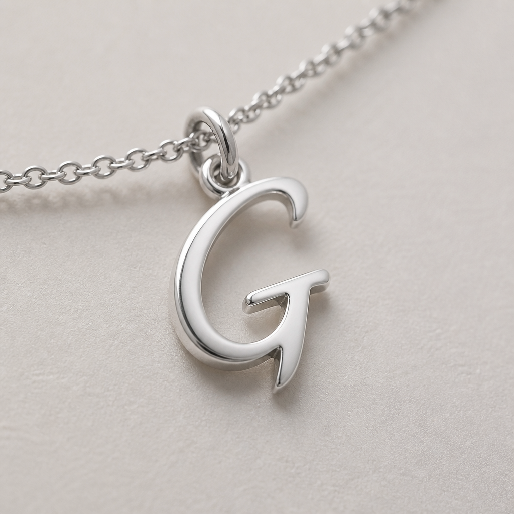 G Bracelet | Initial & Letter G Charm, Gold & Silver