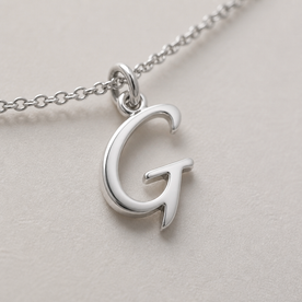 G Bracelet | Initial & Letter G Charm, Gold & Silver