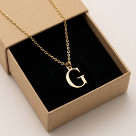 G Necklace | Initial & Letter G Pendant, Gold & Silver