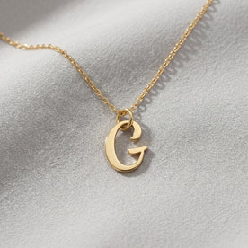 G Necklace | Initial & Letter G Pendant, Gold & Silver