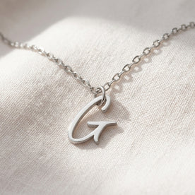 G Necklace | Initial & Letter G Pendant, Gold & Silver