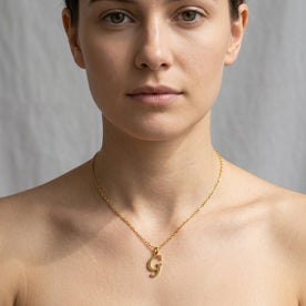 G Necklace | Initial & Letter G Pendant, Gold & Silver