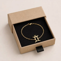 Gemini Zodiac Bracelet | Star Sign Charm, Gold & Silver