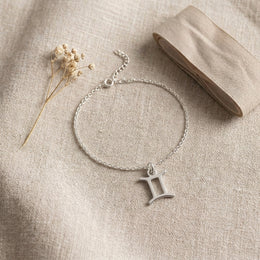 Gemini Zodiac Bracelet | Star Sign Charm, Gold & Silver