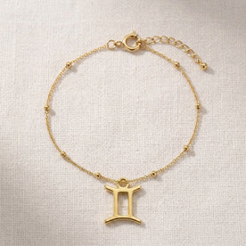 Gemini Zodiac Bracelet | Star Sign Charm, Gold & Silver