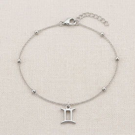Gemini Zodiac Bracelet | Star Sign Charm, Gold & Silver